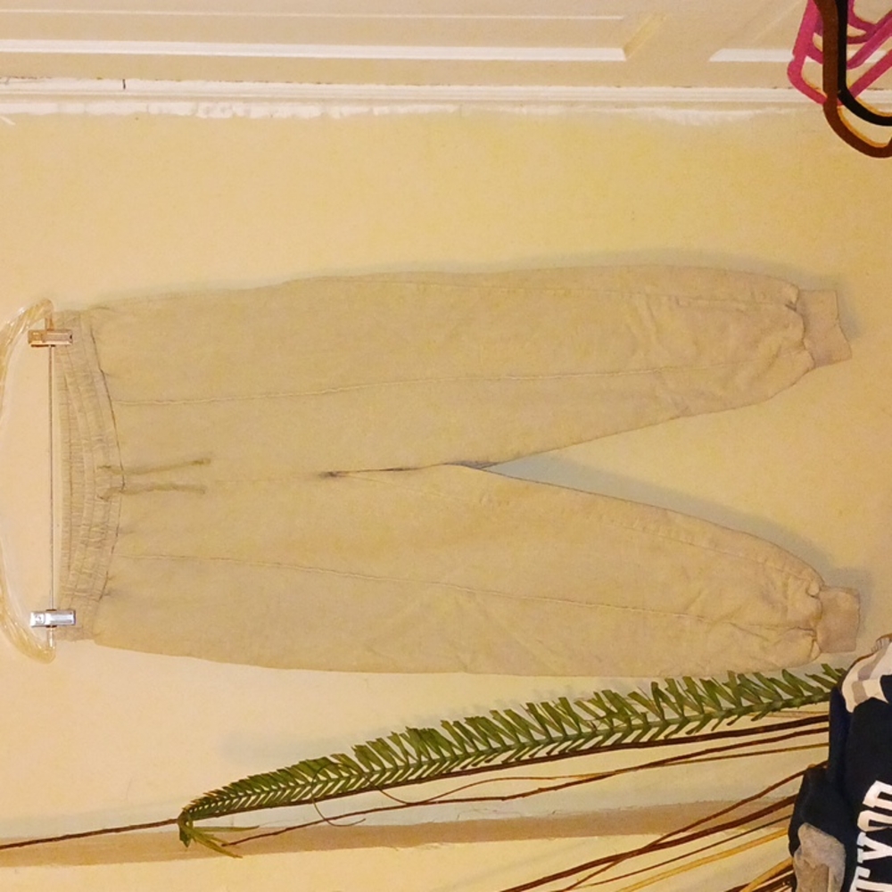 Topshop womens beige joggers size 4-6 small